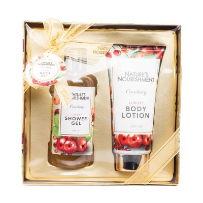 Natures Nourishment Bath Gift Set Cranberry 2pcs