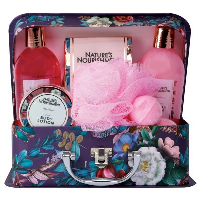 Natures Nourishment Bath Gift Set In Paper Case Peony 7pcs