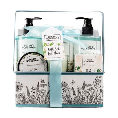 Natures Nourishment Bath Set Magnolia & Sage & Mint 6pcs.