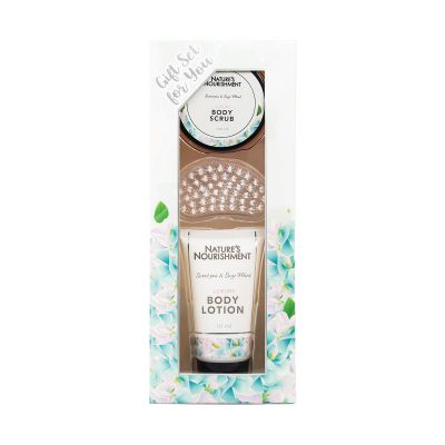 Natures Nourishment Bath Set Sweet Pea & Sage & Mint 2pcs