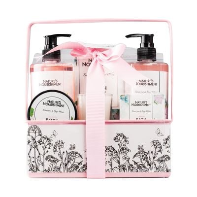 Natures Nourishment Bath Set Sweet Pea & Sage & Mint 6pcs