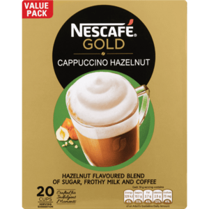 Nescafé Gold Hazelnut Cappuccino Sticks 20 x 18g - Hoodmarket