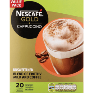 Nescafé Gold Unsweetened Cappuccino Sticks 20 x 18g - Hoodmarket