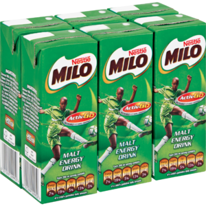 Nestlé Milo Malt Chocolate Flavoured Energy Drinks 6 x 200ml