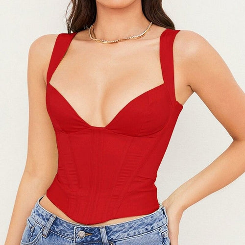 Satin Boned Pads Backless Zipper 2 Layer Stretch Sexy Bodycon Crop Top