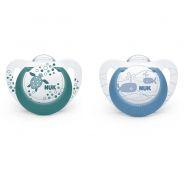 Nuk Silicone Genius Soother Green-Blue 0-6 months 2 Pack - myhoodmarket