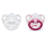 Nuk Silicone Happy Days Soother Girl 0-6 months 2 Pack - myhoodmarket