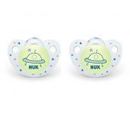 Nuk Silicone Night & Day Soother Boy 18-36 months 2 Pack - myhoodmarket