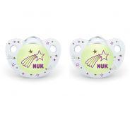 Nuk Silicone Night & Day Soother Girl 0-6 months 2 Pack - myhoodmarket