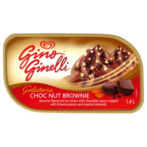 Ola Gino Ginelli Gelateria Choc Nut Brownie Ice Cream 1.4L