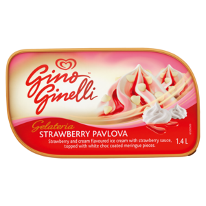 Ola Gino Ginelli Gelateria Strawberry Pavlova Ice Cream 1.4L