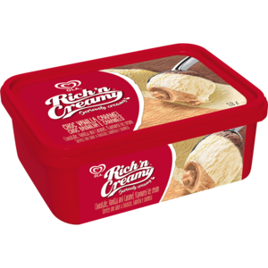 Ola Rich 'N Creamy Chocolate, Vanilla & Caramel Ice Cream 1.8L