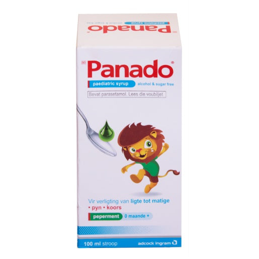 Panado Paediatric Syrup Strawberry Alcohol & Sugar Free 100ml