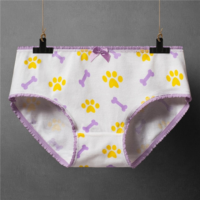 Panties for Women Cotton Bear Print Underwear Girl