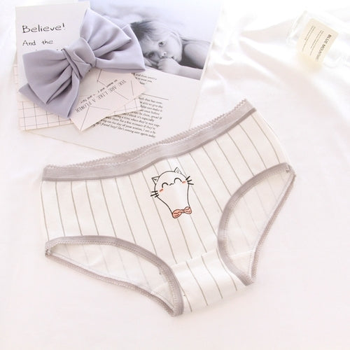 Panties for women cotton lattice letters print