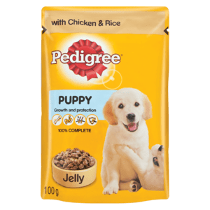 Pedigree Chicken & Rice Wet Puppy Food In Jelly 100g - myhoodmarket