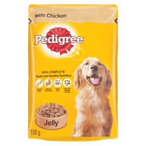 Pedigree Chicken & Veg Dog Food In Jelly 100g - myhoodmarket