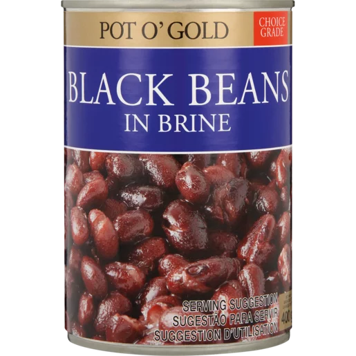 Pot O' Gold Black Beans In Brine 400g