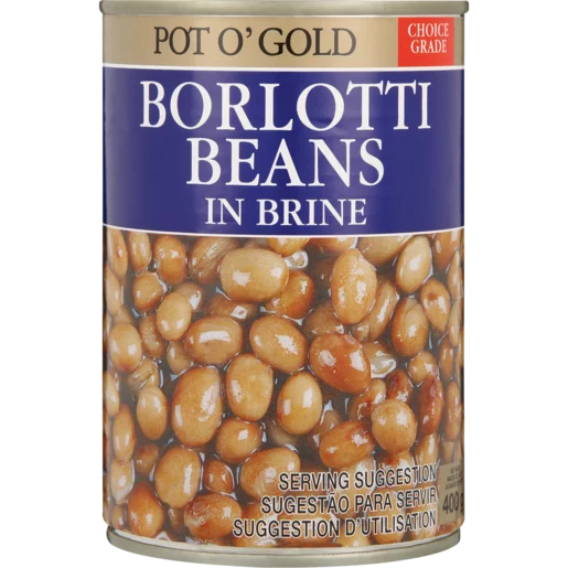 Pot O' Gold Borlotti Beans In Brine 400g