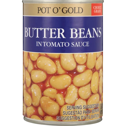 Pot O' Gold Butter Beans In Tomato Sauce 400g