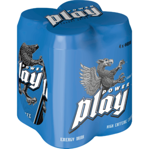Power Play Light Energy Drink Cans 4 x 440ml