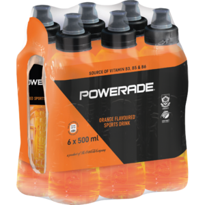 Powerade Orange Sports Drink 6 x 500ml