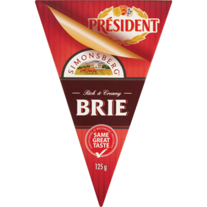 Président Brie Wedges Soft Cheese Pack 125g