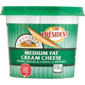 Président Spring Onion & Chives Flavoured Medium Fat Cream Cheese 230g
