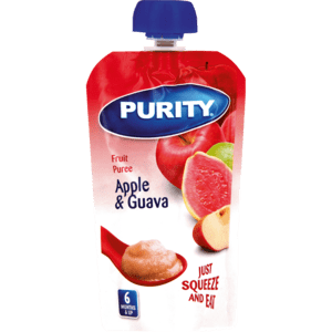 Purity Apple & Guava Fruit Puree Pouch 110ml - myhoodmarket