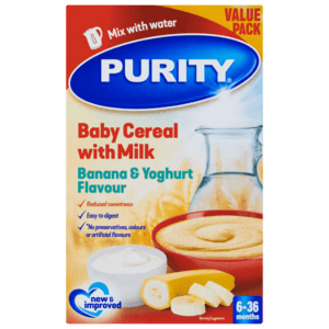 Purity Banana & Yoghurt flavoured Baby Cereal With Milk 450g - myhoodmarket