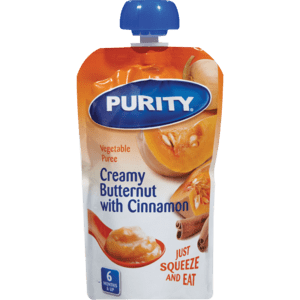 Purity Creamy Butternut With Cinnamon Vegetable Puree Pouch 110ml - myhoodmarket