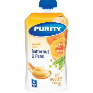 Purity Creamy Butternut & Peas Vegetable Puree Pouch 110ml - myhoodmarket