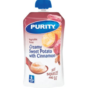 Purity Creamy Sweet Potato With Cinnamon Vegetable Puree Baby Food Pouch 110ml - myhoodmarket