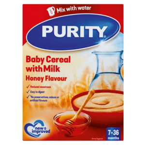 Purity Honey Flavoured Baby Cereal With Milk 200g - myhoodmarket