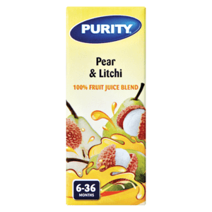 Purity Pear & Litchi 100% Fruit Juice Blend 6-36 Months 200ml - myhoodmarket