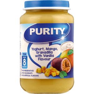 Purity Yoghurt, Mango, Granadilla With Vanilla Flavour Baby Food 200ml - myhoodmarket
