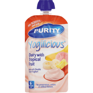 Purity Yogilicious Dairy With Tropical Fruit Puree 110ml - myhoodmarket