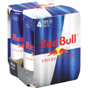 Red Bull Regular Energy Drink Cans 4 x 250ml
