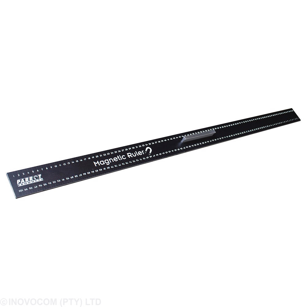 Parrot Magnetic Whiteboard Ruler 1000mm Black