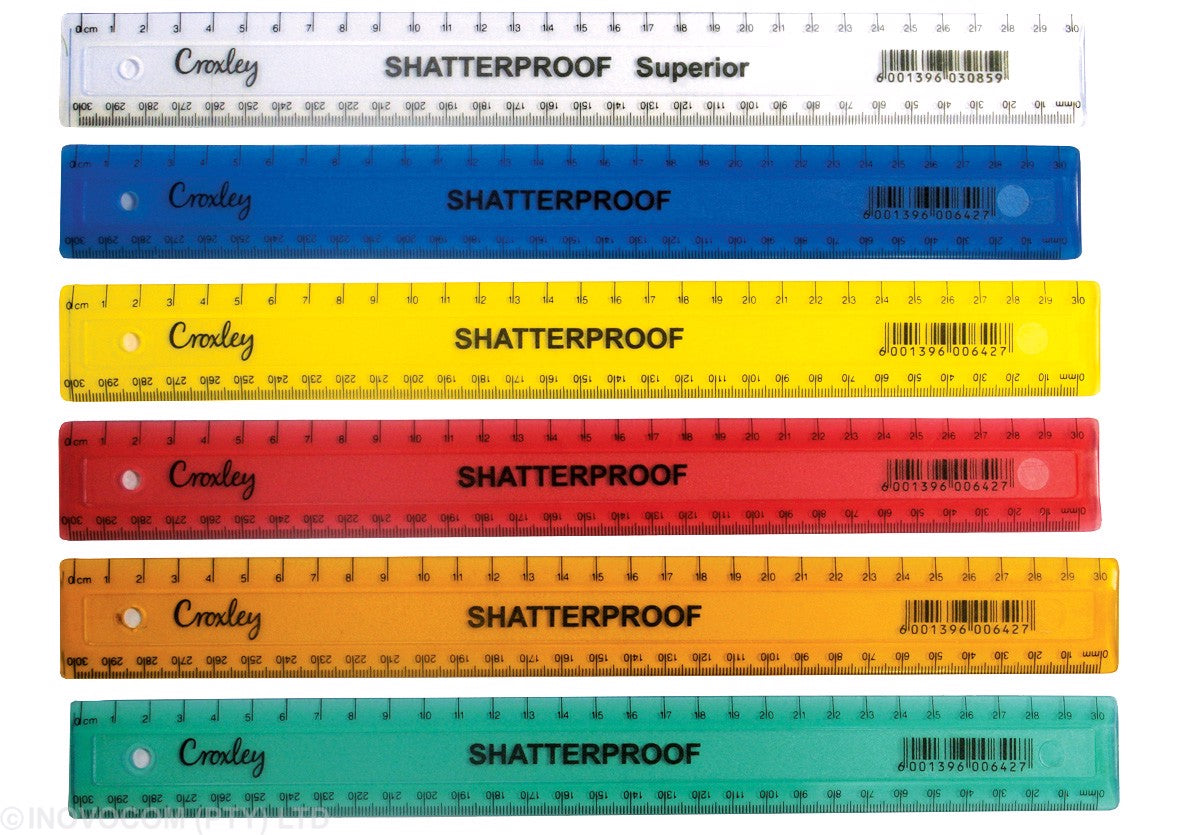 Croxley Ruler Shatterproof 30cm Clear