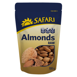 Safari Raw Almonds 100g