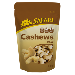 Safari Raw Cashews 100g