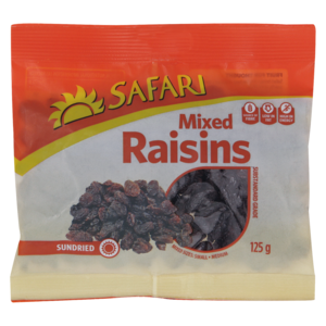Safari Sun-Dried Mixed Raisins 125g