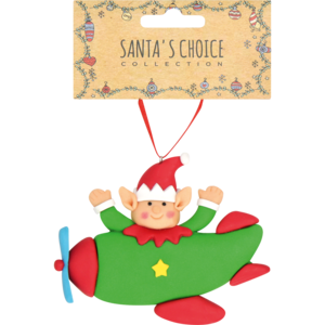 Santa's Choice Elf In Plane Tree Decoration