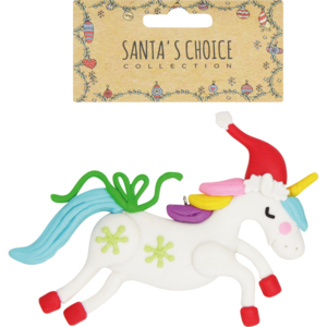 Santa's Choice Unicorn Christmas Tree Decoration