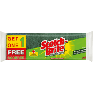 Scotch-Brite Heavy Duty Anti Bacterial Scourers 4 Pack - myhoodmarket