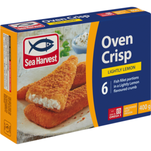 Sea Harvest Frozen Oven Crisp Lightly Lemon Crumbed Fish 400g