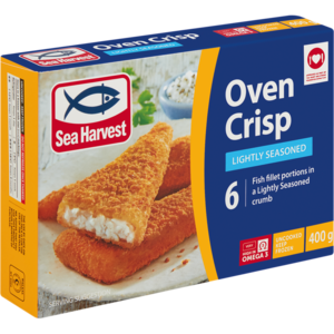 Sea Harvest Frozen Oven Crisp Lightly Season Crumbed Fish 400g