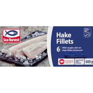 Sea Harvest Frozen Plain Hake Fillet 600g