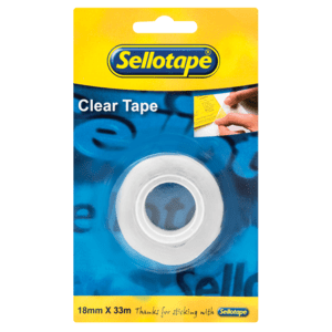Sellotape Clear Sticky Tape 18mm x 33mm - myhoodmarket